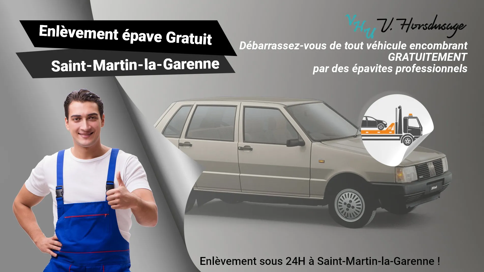 Pour un enlèvement gratuit à Saint-Martin-la-Garenne, contactez nos épavistes agréé VHU